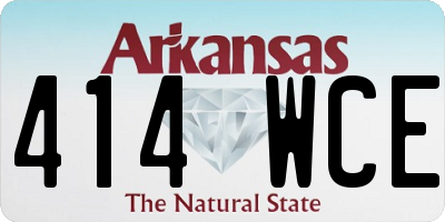 AR license plate 414WCE