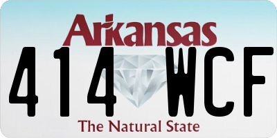 AR license plate 414WCF