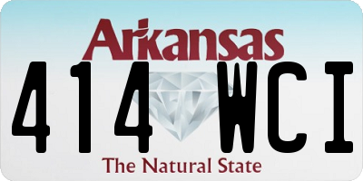 AR license plate 414WCI