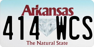 AR license plate 414WCS