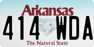 AR license plate 414WDA