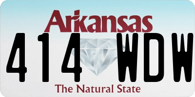 AR license plate 414WDW