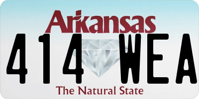 AR license plate 414WEA