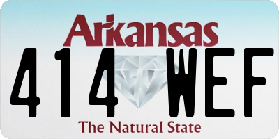 AR license plate 414WEF