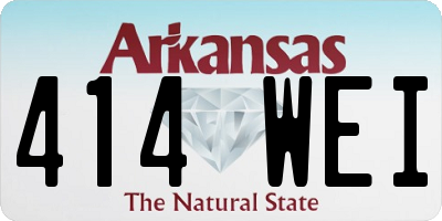 AR license plate 414WEI