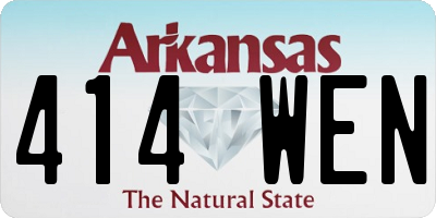 AR license plate 414WEN