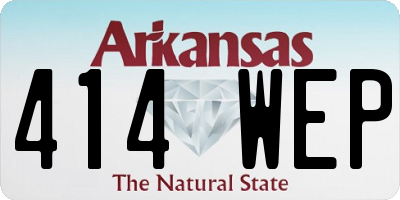 AR license plate 414WEP