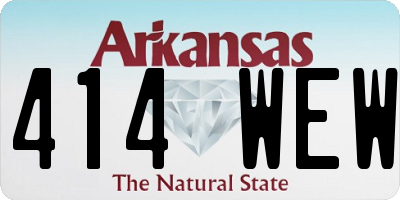 AR license plate 414WEW