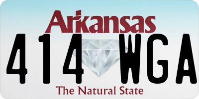 AR license plate 414WGA