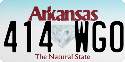 AR license plate 414WGO