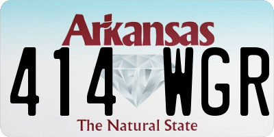AR license plate 414WGR