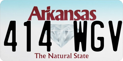 AR license plate 414WGV