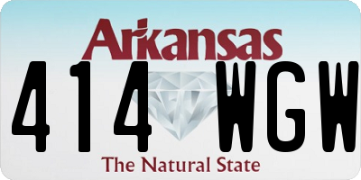 AR license plate 414WGW