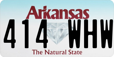 AR license plate 414WHW
