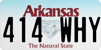 AR license plate 414WHY