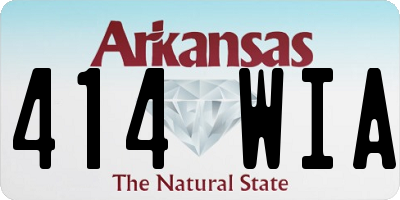 AR license plate 414WIA
