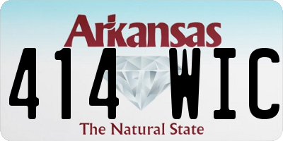 AR license plate 414WIC