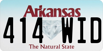 AR license plate 414WID