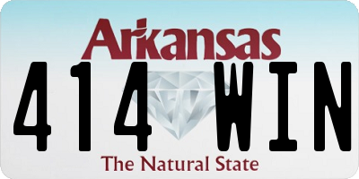 AR license plate 414WIN