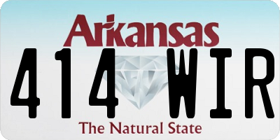 AR license plate 414WIR
