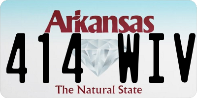AR license plate 414WIV