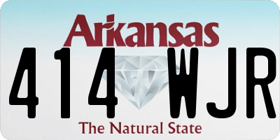 AR license plate 414WJR