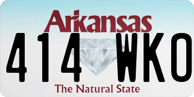 AR license plate 414WKO