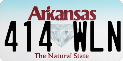 AR license plate 414WLN