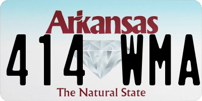 AR license plate 414WMA