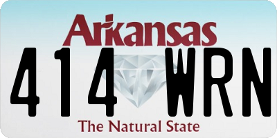 AR license plate 414WRN