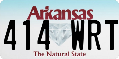 AR license plate 414WRT