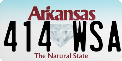 AR license plate 414WSA