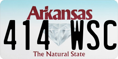 AR license plate 414WSC