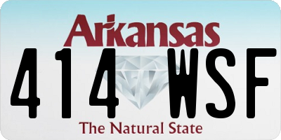 AR license plate 414WSF