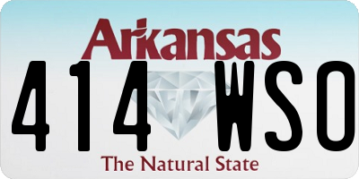 AR license plate 414WSO