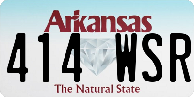 AR license plate 414WSR
