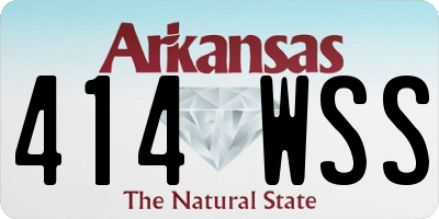 AR license plate 414WSS