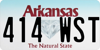AR license plate 414WST