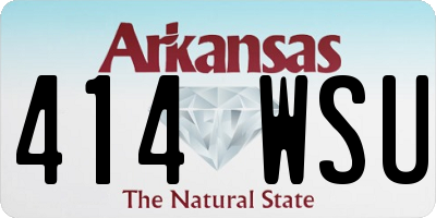 AR license plate 414WSU