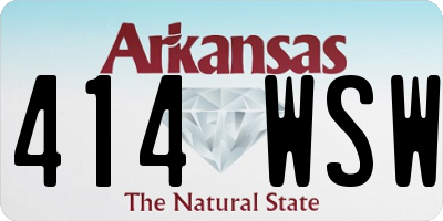 AR license plate 414WSW