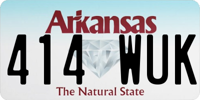 AR license plate 414WUK