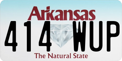 AR license plate 414WUP