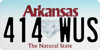 AR license plate 414WUS