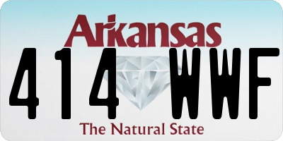 AR license plate 414WWF