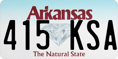 AR license plate 415KSA