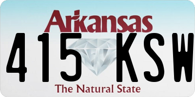 AR license plate 415KSW