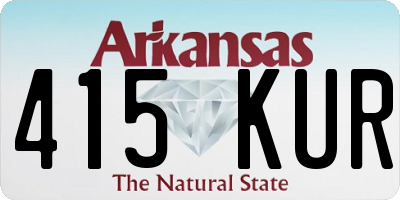 AR license plate 415KUR