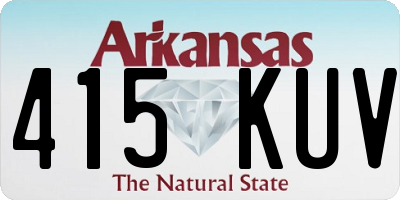 AR license plate 415KUV