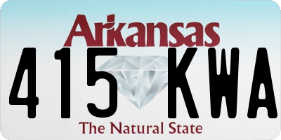 AR license plate 415KWA