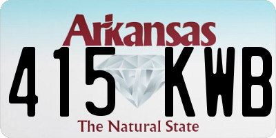 AR license plate 415KWB